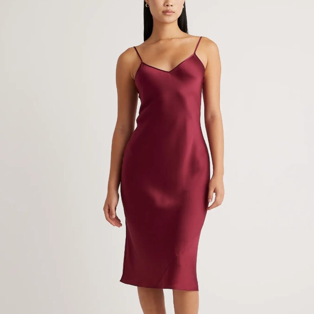 Quince 100% washable silk slip dress